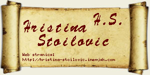 Hristina Stoilović vizit kartica